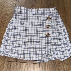 Plaid Altar’d state skirt with Button Detail